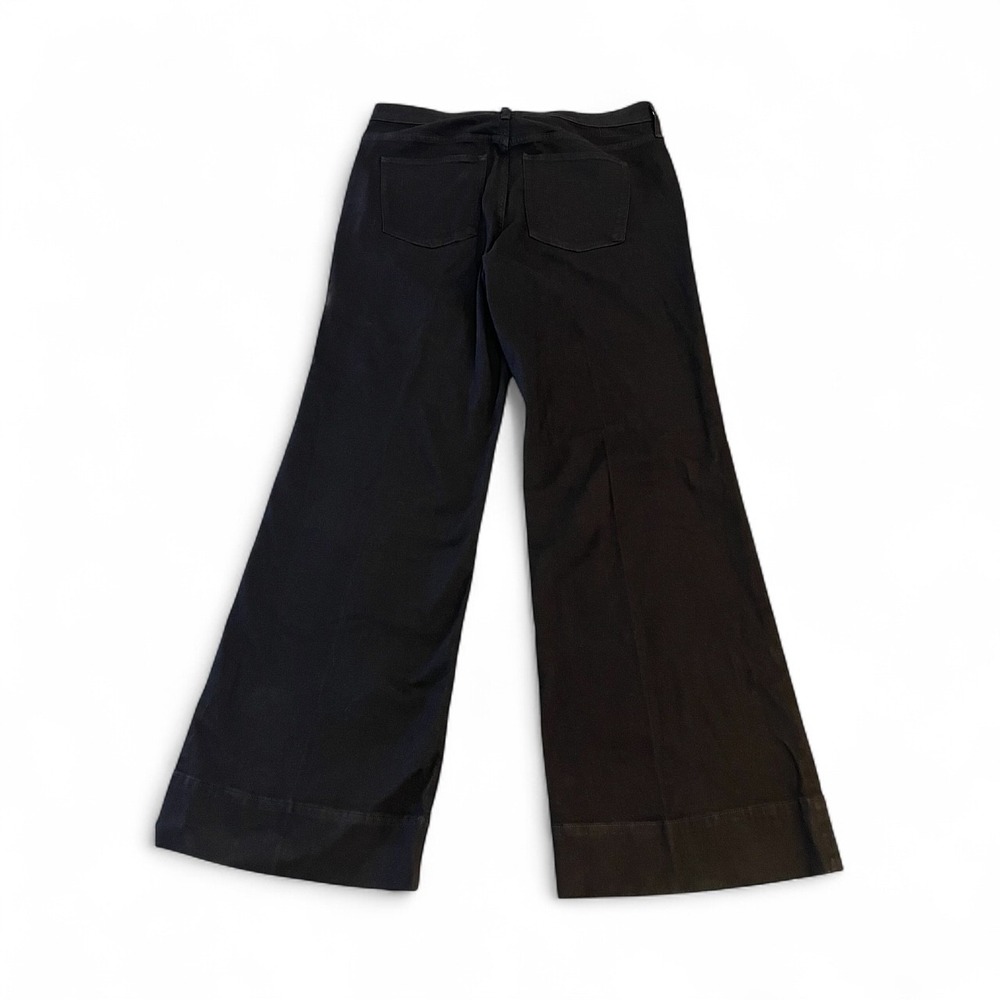 NWT J Crew 96 Low Rise Denim Trouser Jeans Womens 32T Black Wide Leg - Picture 2 of 9